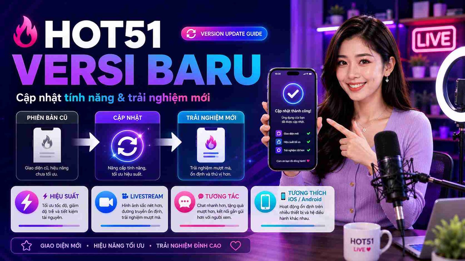 Hot51 phiên bản mới: Có gì thay đổi trong bản cập nhật?