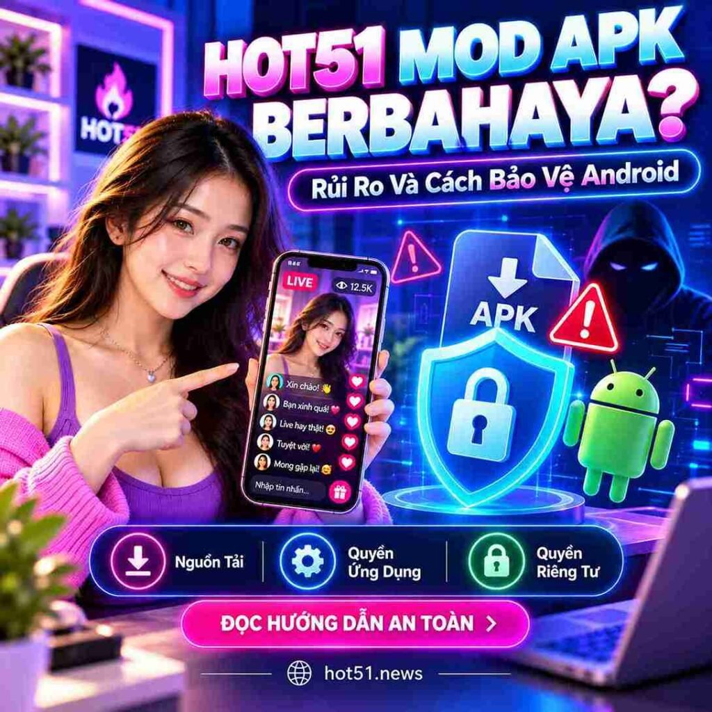 Hot51 Mod APK Berbahaya? Cảnh Báo Rủi Ro Bảo Mật